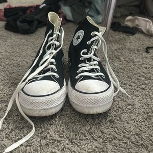 Black Platform Converse size 9
